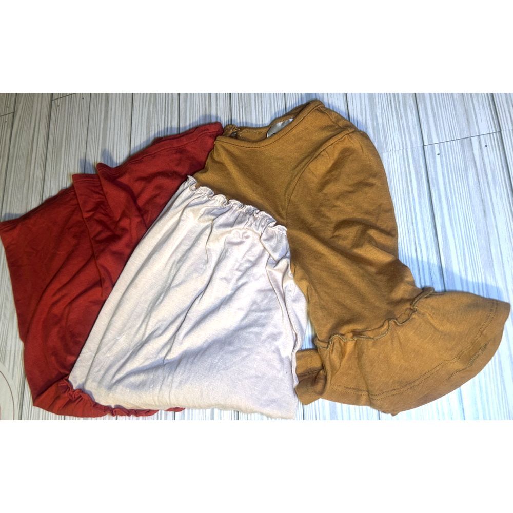 RARE EDITIONS Girls ruffle‎ Sleeve Dress Fall colors size 7